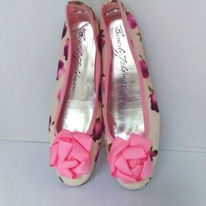 Beverly Feldman Floral Print Ballet Flat Pink Rose Detail Romantic Spring Shoes